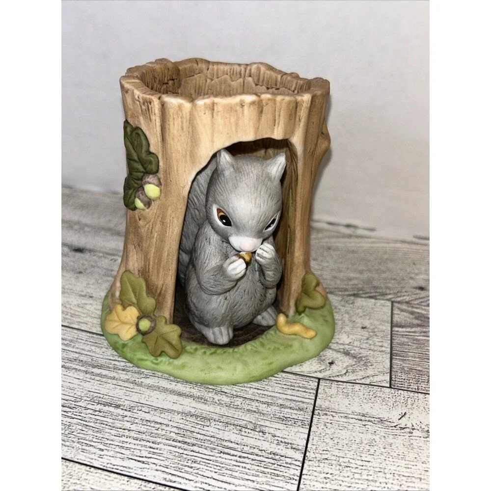 Franklin Porcelain 1984 Woodland Surprises Squirrel Hand Painted Country
